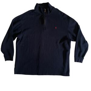 Polo Ralph Lauren Men's Size 2XL Big 1/4 Zip Embroidered VTG Pullover Sweater